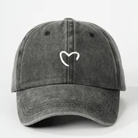 Unisex Heart Shape Curved Eaves Embroidery Casual Simple Style Streetwear Baseball Cap sku image 3