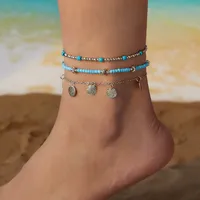 Alloy Seed Bead Marine Style Shell Anklet sku image 1