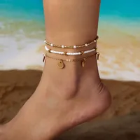 Alloy Seed Bead Marine Style Shell Anklet sku image 5