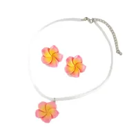 Sweet Acrylic New Velvet Flower Women's Jewelry Set main image 4