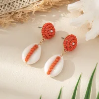 1 Pair Conch Marine Style Shell Drop Earrings sku image 2
