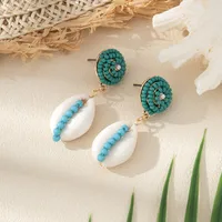1 Pair Conch Marine Style Shell Drop Earrings sku image 3