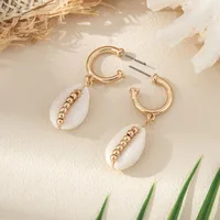 1 Pair Conch Marine Style Shell Drop Earrings sku image 5