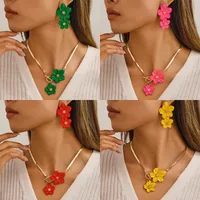Sweet Alloy Flower Plating Women's Jewelry Set main image 1