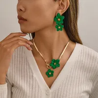 Sweet Alloy Flower Plating Women's Jewelry Set main image 2