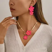 Sweet Alloy Flower Plating Women's Jewelry Set main image 5