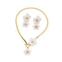 Sweet Alloy Flower Plating Women's Jewelry Set main image 4