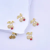 1 Pieza Cobre Pulido Cereza Colgante main image 3