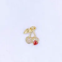 1 Piece Copper Polished Cherry Pendant sku image 1