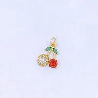 1 Piece Copper Polished Cherry Pendant sku image 2