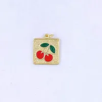 1 Piece Copper Polished Cherry Pendant sku image 9