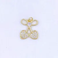 1 Piece Copper Polished Cherry Pendant sku image 10