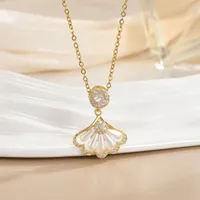 Fleur Femme Le Cuivre Pendentif Placage Fermeture À Boucle De Type Homard main image 2