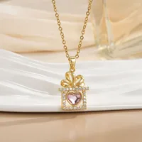 Flower Lady Copper Pendant Necklace Plating Lobster Trigger Clasp Closure sku image 8