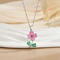 Flower Lady Copper Pendant Necklace Plating Lobster Trigger Clasp Closure sku image 5