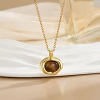 Flower Lady Copper Pendant Necklace Plating Lobster Trigger Clasp Closure sku image 2