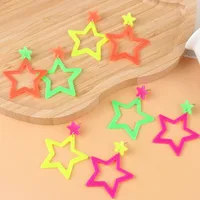 1 Pair Pentagram Cute Acrylic Drop Earrings main image 4