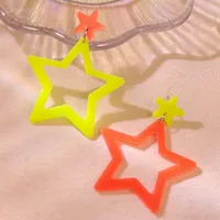 1 Pair Pentagram Cute Acrylic Drop Earrings main image 2