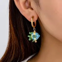1 Paire Poisson Mignon Céramique Boucles D'oreilles main image 2