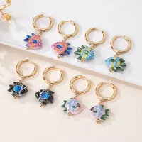 1 Pair Fish Cute Ceramics Drop Earrings main image 1