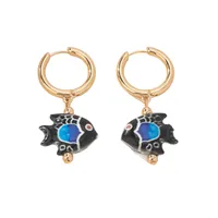 1 Pair Fish Cute Ceramics Drop Earrings main image 5