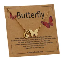 Butterfly Cute Sweet 304 Stainless Steel Pendant Necklace Plating Lobster Trigger Clasp Closure main image 5