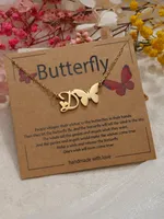 Butterfly Cute Sweet 304 Stainless Steel Pendant Necklace Plating Lobster Trigger Clasp Closure sku image 4