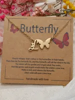 Butterfly Cute Sweet 304 Stainless Steel Pendant Necklace Plating Lobster Trigger Clasp Closure sku image 12