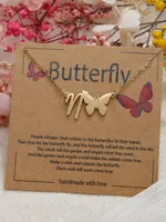 Butterfly Cute Sweet 304 Stainless Steel Pendant Necklace Plating Lobster Trigger Clasp Closure sku image 14