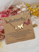 Butterfly Cute Sweet 304 Stainless Steel Pendant Necklace Plating Lobster Trigger Clasp Closure sku image 15
