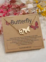 Butterfly Cute Sweet 304 Stainless Steel Pendant Necklace Plating Lobster Trigger Clasp Closure sku image 17