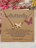 Butterfly Cute Sweet 304 Stainless Steel Pendant Necklace Plating Lobster Trigger Clasp Closure sku image 19