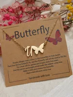 Butterfly Cute Sweet 304 Stainless Steel Pendant Necklace Plating Lobster Trigger Clasp Closure sku image 21