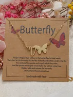 Butterfly Cute Sweet 304 Stainless Steel Pendant Necklace Plating Lobster Trigger Clasp Closure sku image 22