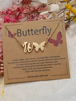 Butterfly Cute Sweet 304 Stainless Steel Pendant Necklace Plating Lobster Trigger Clasp Closure sku image 23