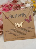 Butterfly Cute Sweet 304 Stainless Steel Pendant Necklace Plating Lobster Trigger Clasp Closure sku image 24