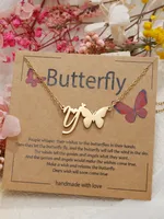 Butterfly Cute Sweet 304 Stainless Steel Pendant Necklace Plating Lobster Trigger Clasp Closure sku image 25
