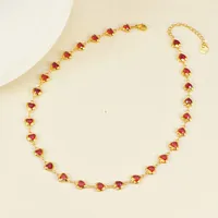 Heart Shape Modern Style Simple Style Diamond 304 Stainless Steel Necklace Inlay Lobster Trigger Clasp Closure main image 3