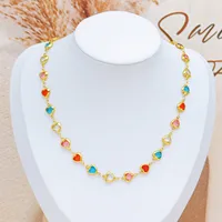 Heart Shape Modern Style Simple Style Diamond 304 Stainless Steel Necklace Inlay Lobster Trigger Clasp Closure main image 5