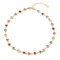 Heart Shape Modern Style Simple Style Diamond 304 Stainless Steel Necklace Inlay Lobster Trigger Clasp Closure main image 6