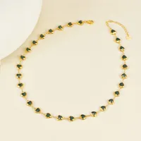 Heart Shape Modern Style Simple Style Diamond 304 Stainless Steel Necklace Inlay Lobster Trigger Clasp Closure sku image 4