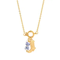 Boots Chinoiserie Retro Titanium Steel Pendant Necklace Plating OT Clasp Toggle Clasp Closure main image 2
