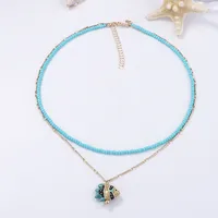 Fish Cute Seed Bead Ceramics Pendant Necklace Wholesale main image 2