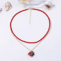 Fish Cute Seed Bead Ceramics Pendant Necklace Wholesale main image 5