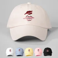 Unisex Lips Curved Eaves Casual Simple Style Streetwear Baseball Cap main image 1