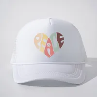 Unisex Heart Shape Curved Eaves Embroidery Casual Simple Style Streetwear Baseball Cap main image 3