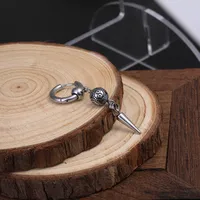 1 Piece Solid Color Retro Modern Style 304 Stainless Steel Pig Plating Drop Earrings main image 1