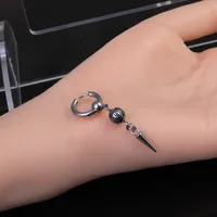 1 Piece Solid Color Retro Modern Style 304 Stainless Steel Pig Plating Drop Earrings main image 4