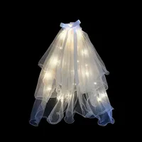 Girl'S Crown Bow Knot Sweet Gauze Birdcage Veils sku image 1