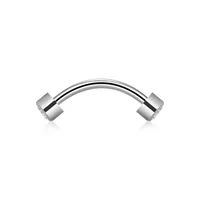 1 Piece Titanium Alloy Punk Modern Style Classic Style C- Shaped Rod Curved Rod Zircon Inlay Eyebrow Studs Ear Cartilage Rings & Studs Nose Ring main image 5